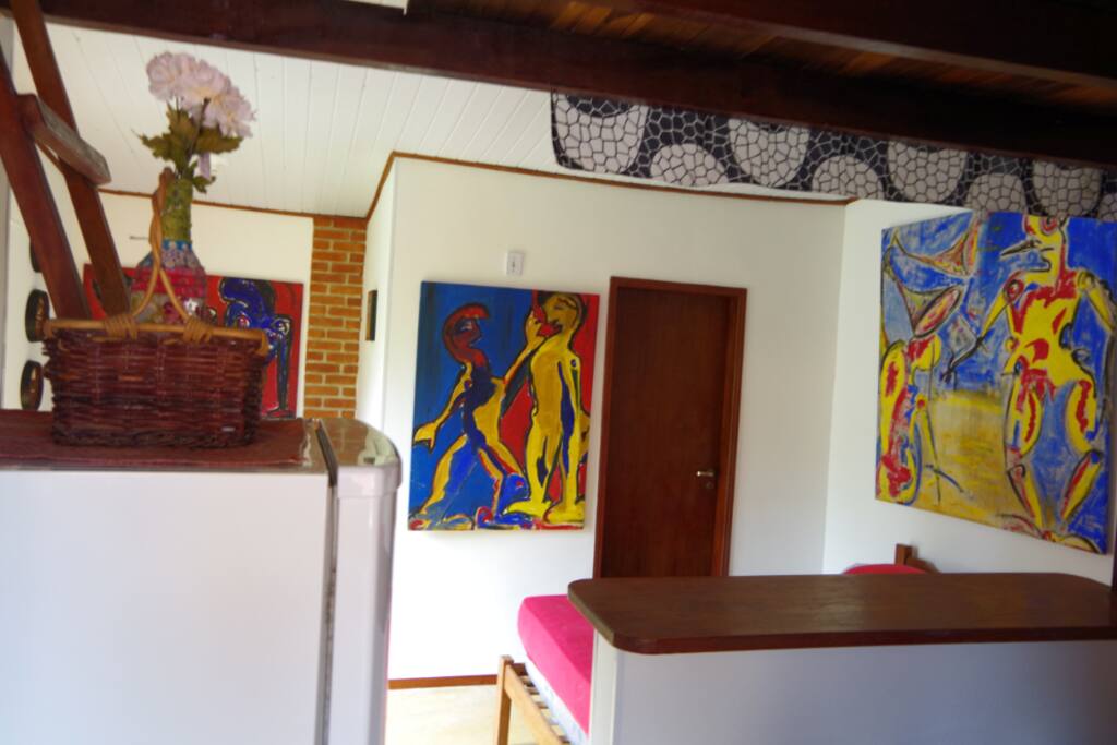 cozinha americana com quarto