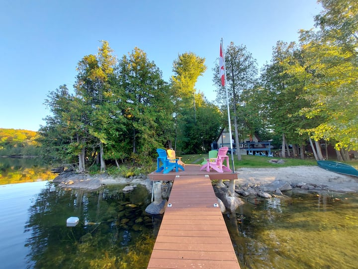 Cozy waterfront AFrame on Thirty Island Lake Cottages for Rent in South Frontenac, Ontario