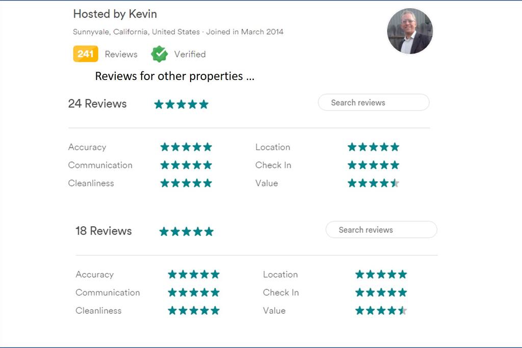 Recent reviews of host / property manager