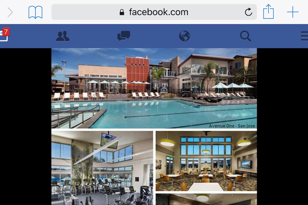 Pool, gym, club