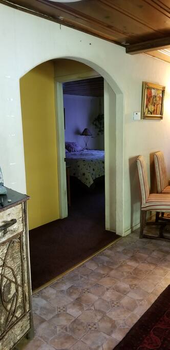 Entrance to suite by breakfast nook.