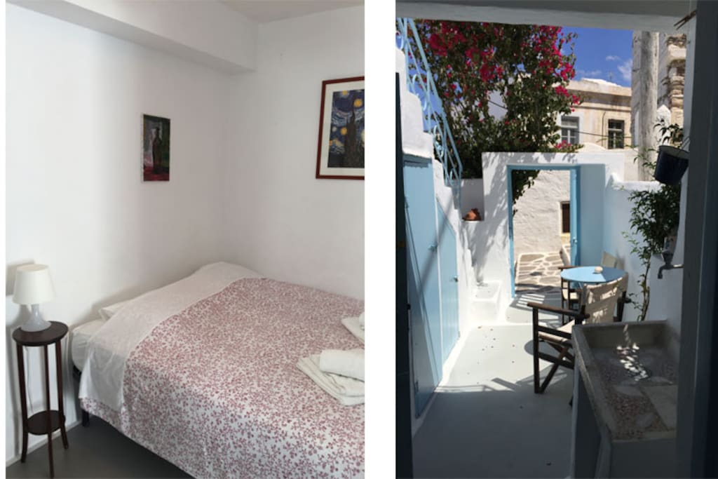 the bedroom and the court yard