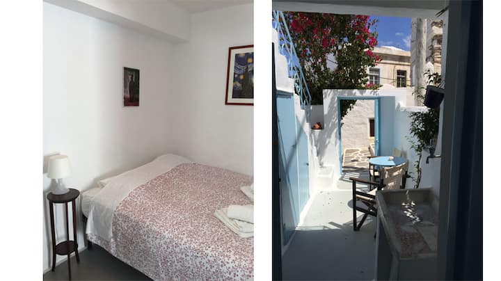 spavaća soba i dvorište