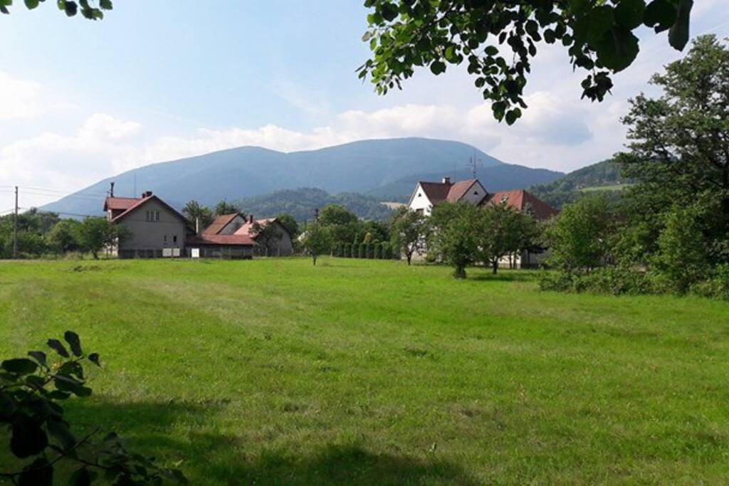 výhled z chaty
