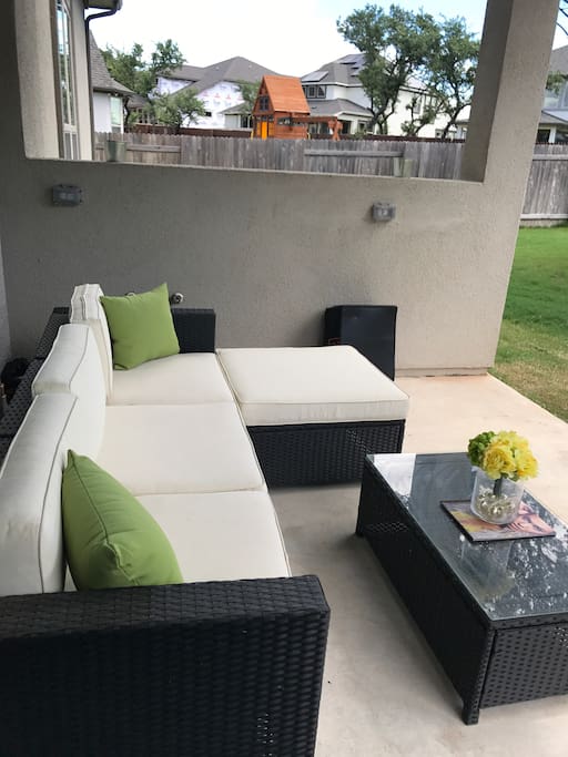 You will have access to our backyard patio