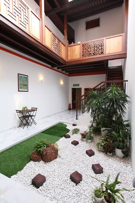 Large airwell with garden feel