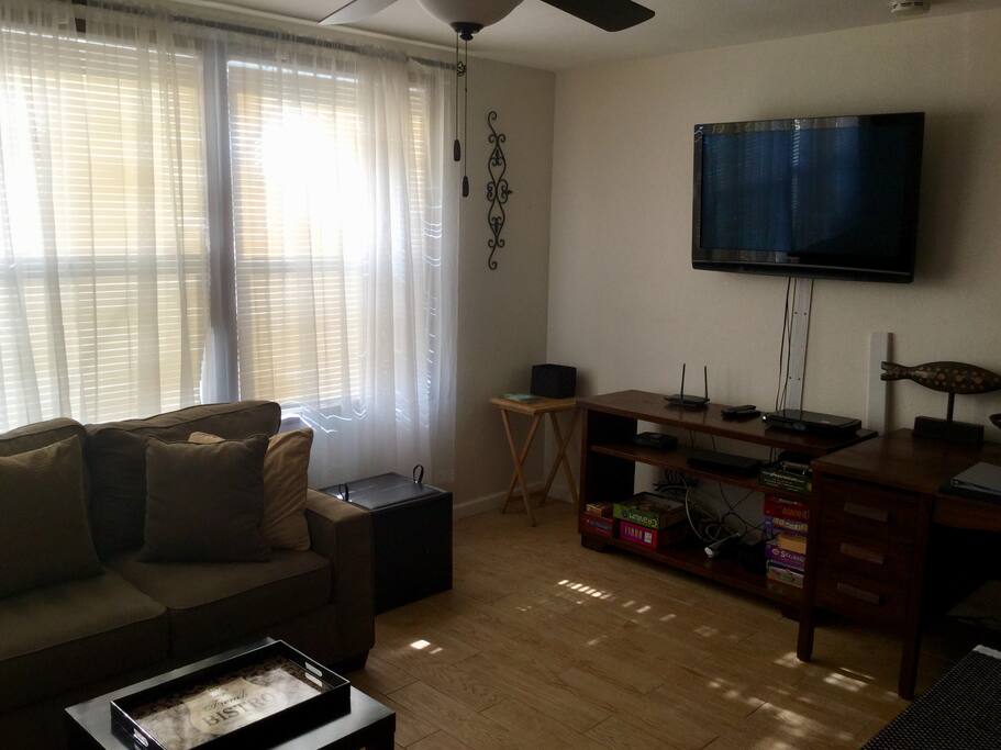 Living room across from kitchen
