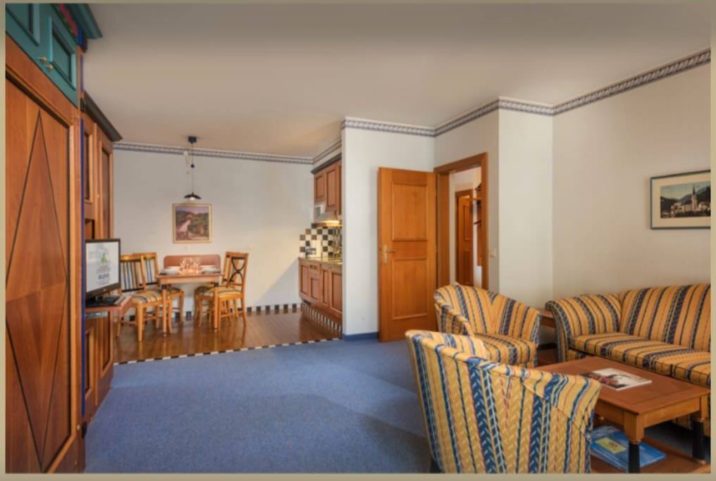 Kitchen and living room