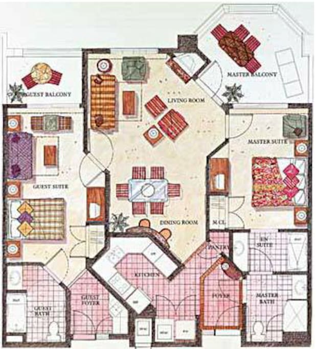 Studio plus 1 Bdrm Floorplan