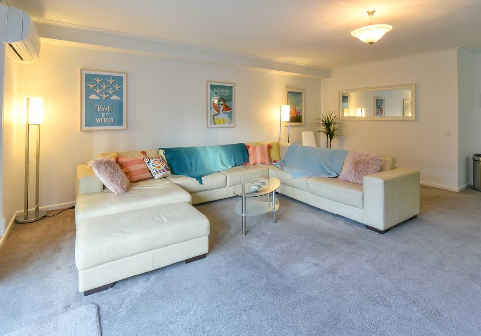 Relax in style on our comfortable 6 seat leather couch