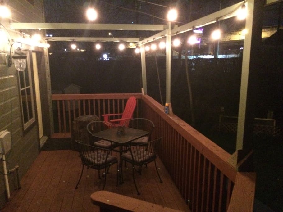 Backyard with porch