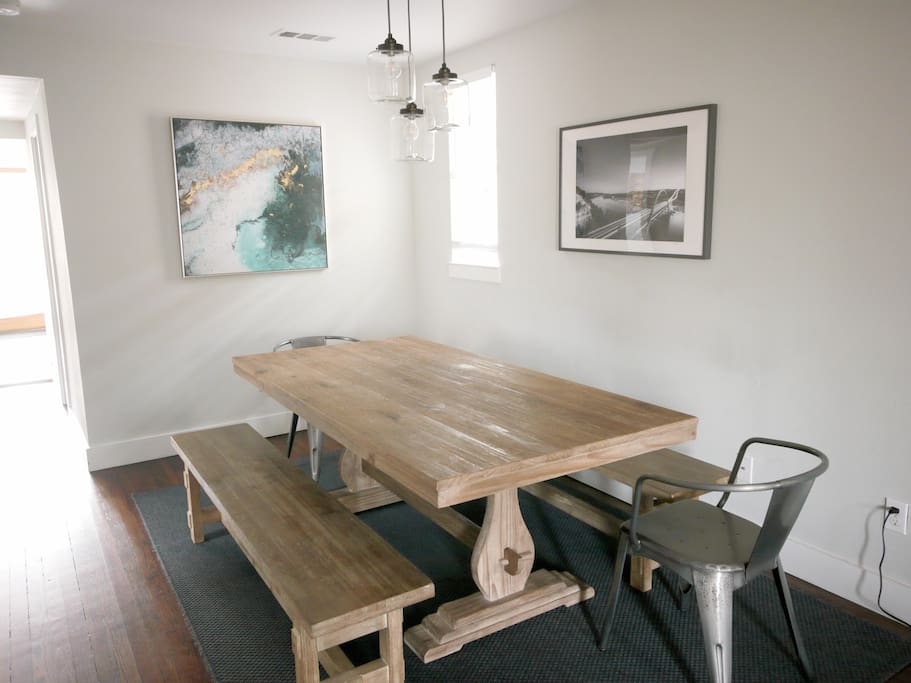 Big table for co-working! Spread out and enjoy the fast wifi.
