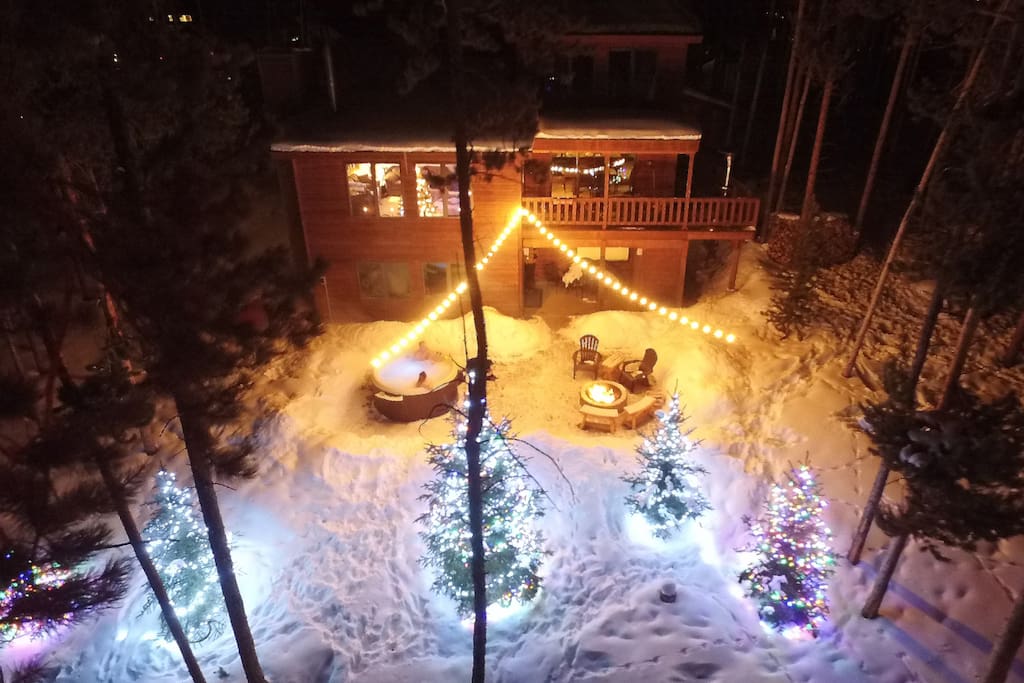 Shot of the back of the house taken with a Drone