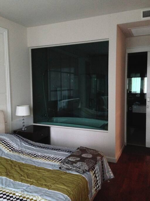 Bedroom and bathroom