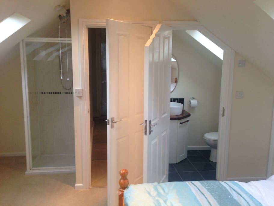 Toilet ans wash basin and seperate shower