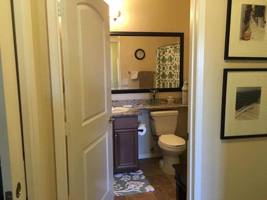 Block off your space with your own door for privacy.