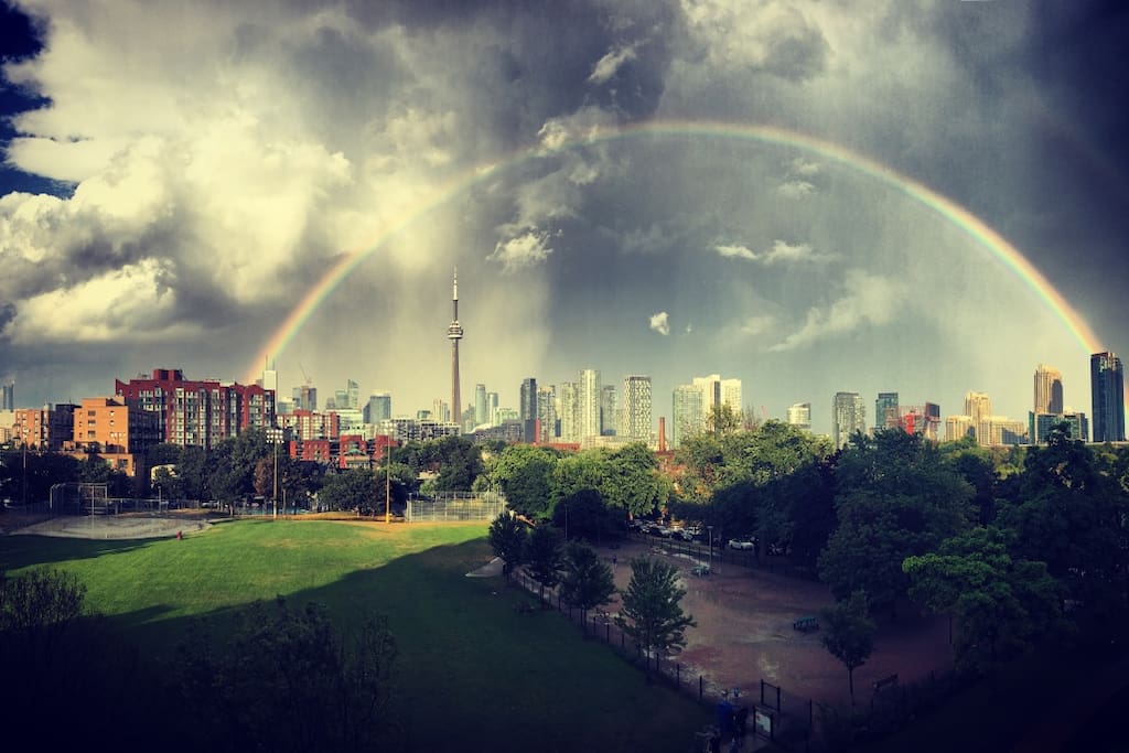 A double rainbow caught from the Balcony!
