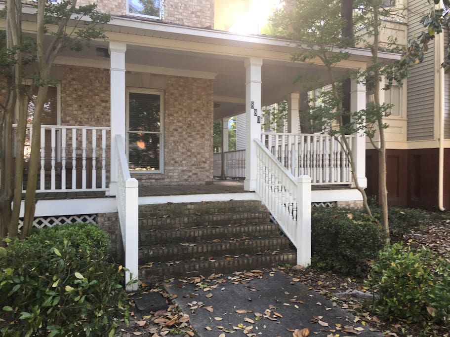 Stairs to wrap-around porch