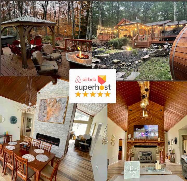 Spa inspired family/pet friendly w/hottub/sauna Houses for Rent in
