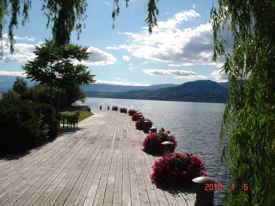 Long dock for suntanning