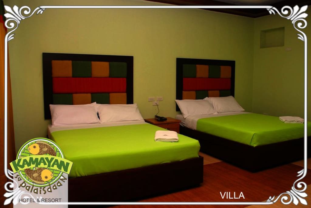 VILLA - 2 Double Bed with complimentary breakfast for 4
*Fully Air-conditioned room with flat screen TV
*Private CR with hot and cold shower
*Free use of Swimming Pool
