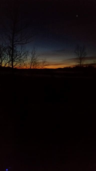 sunrise from the living room