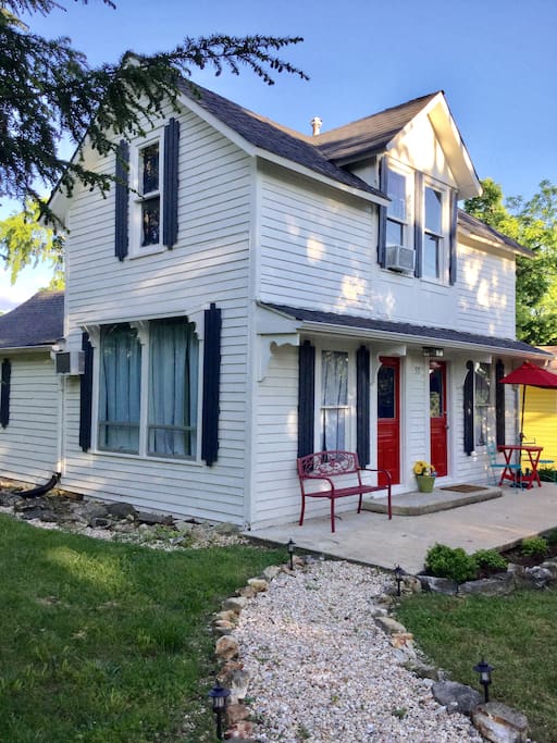 Front porch with seating.