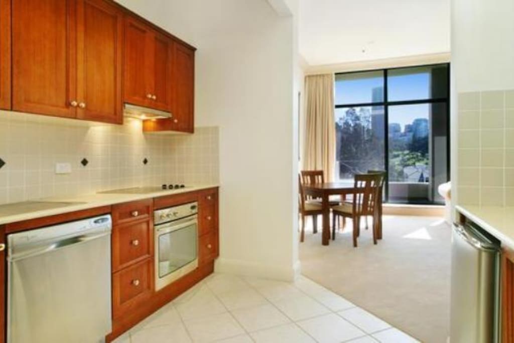 Oversized kitchen with dishwasher, oven & microwave