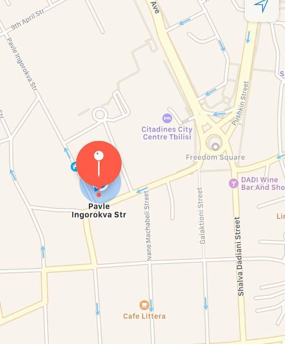 location our hostel is located at. near freedom square.