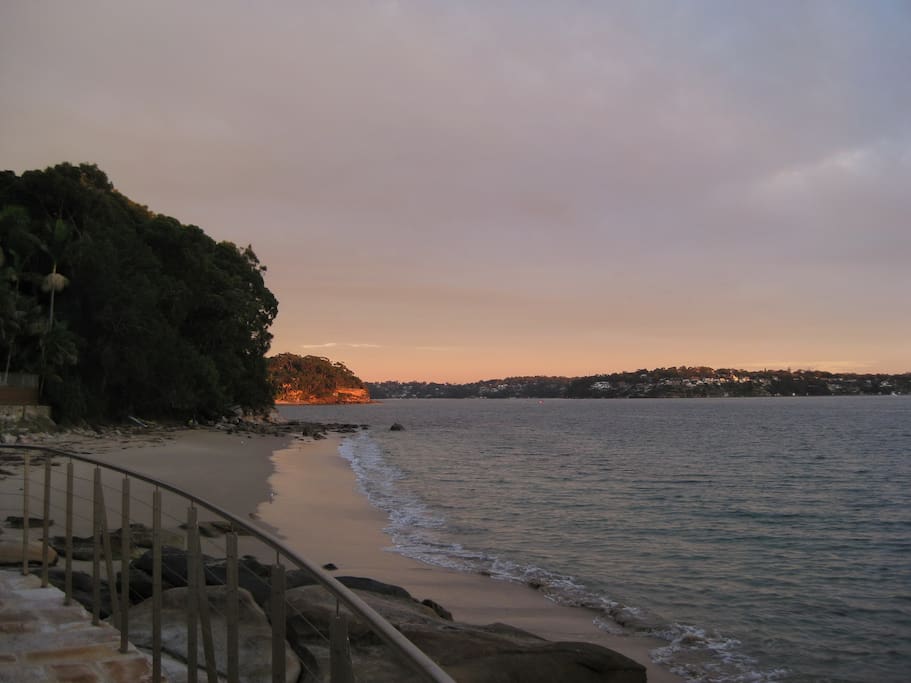 The clear water and sand of Gunyah Beach