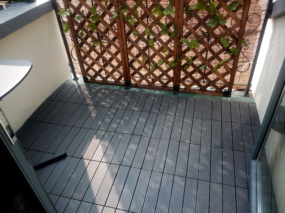 Your private deck of the room