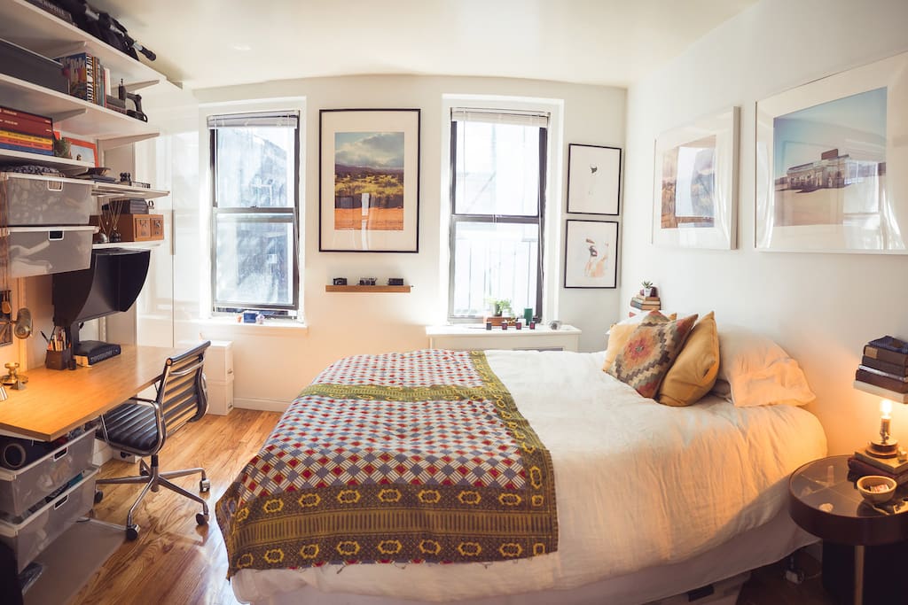 Large, sun filled bedroom