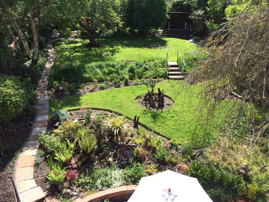 Our lovely garden which guests can enjoy too.
