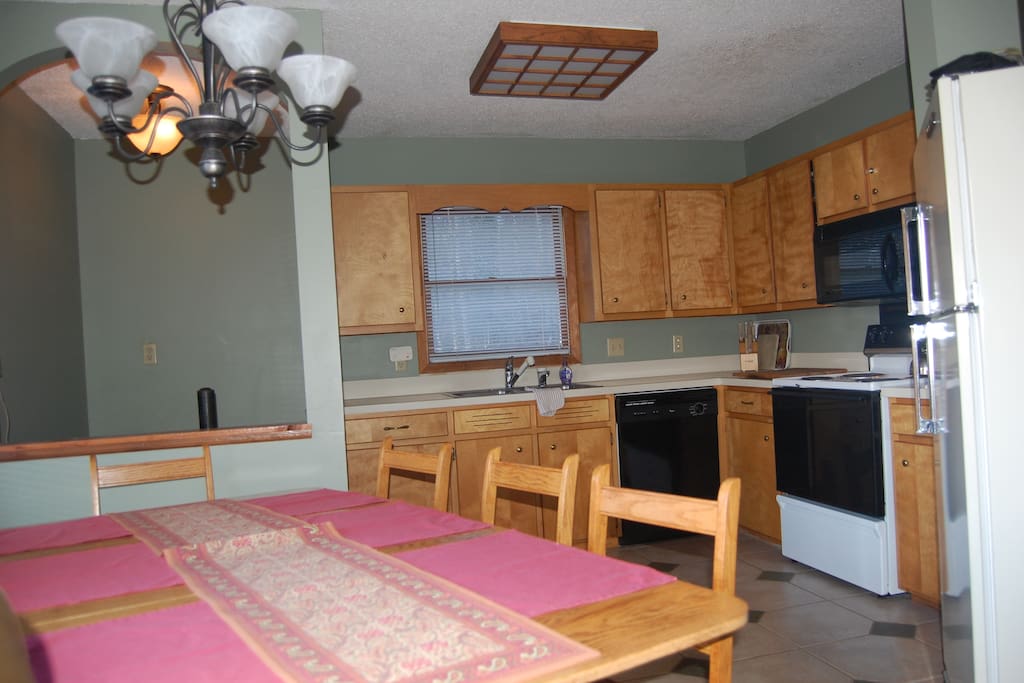 Kitchen with seating for 10