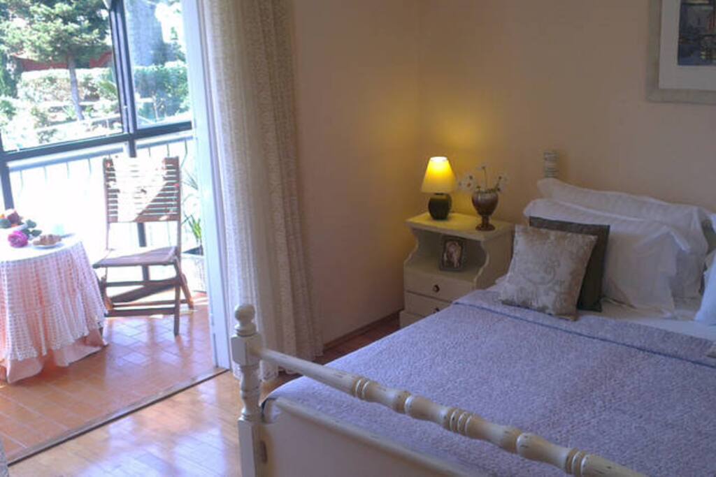 Private bedroom, and balcony, with shared bathroom