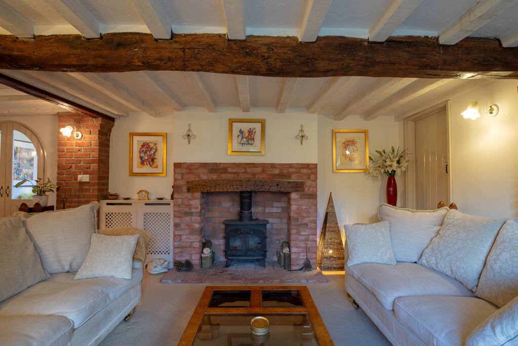 A cosy living room with lots of character...