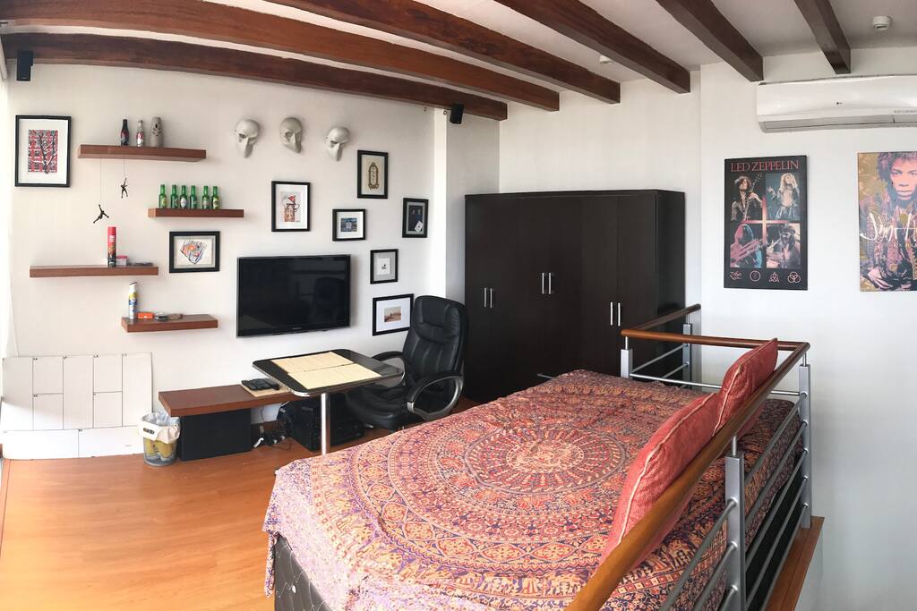 This will be your room. Double space bed and (or) and extra single bed available for more comfort.