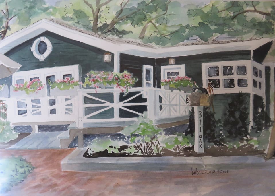 Summertime painting of the exterior