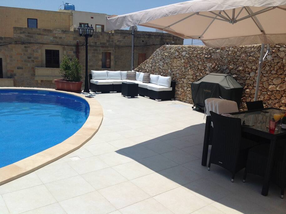The pool deck