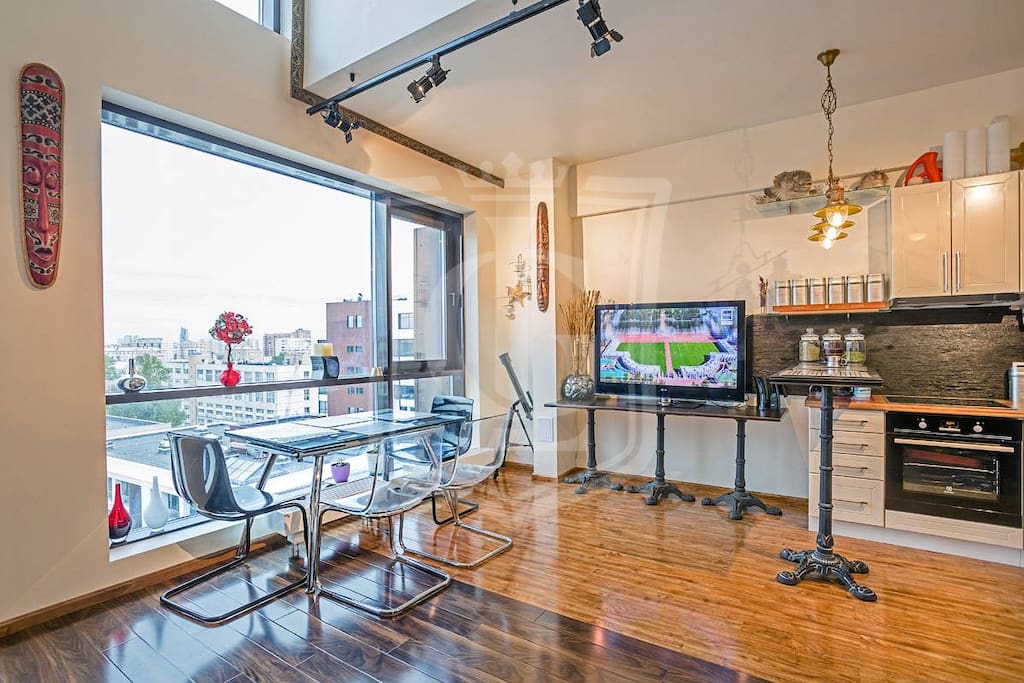 Dining room + kitchen