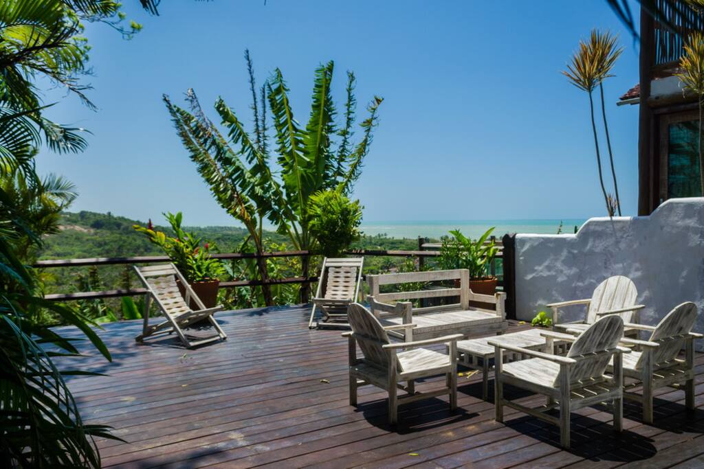 deck vista mar, rio e valle de Trancoso