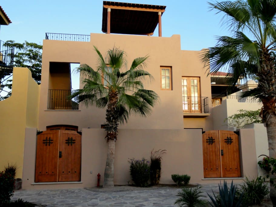 Walk out to a beautiful courtyard.