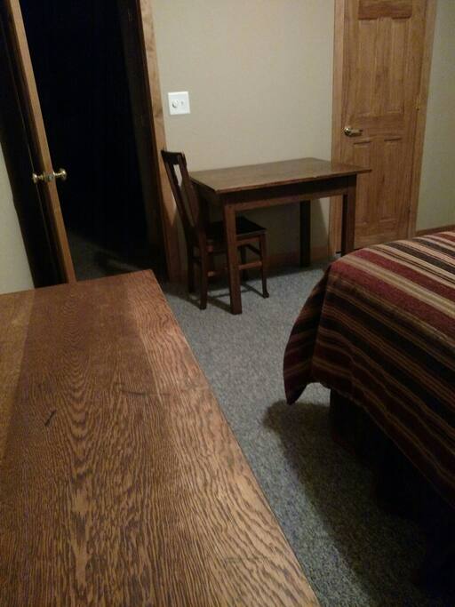 Door has keyed lock.