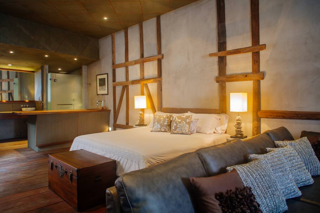 Comfortable king-size bed.