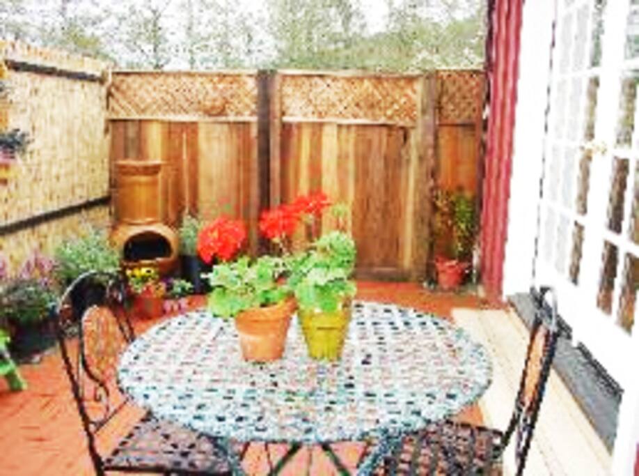 Garden area before matured