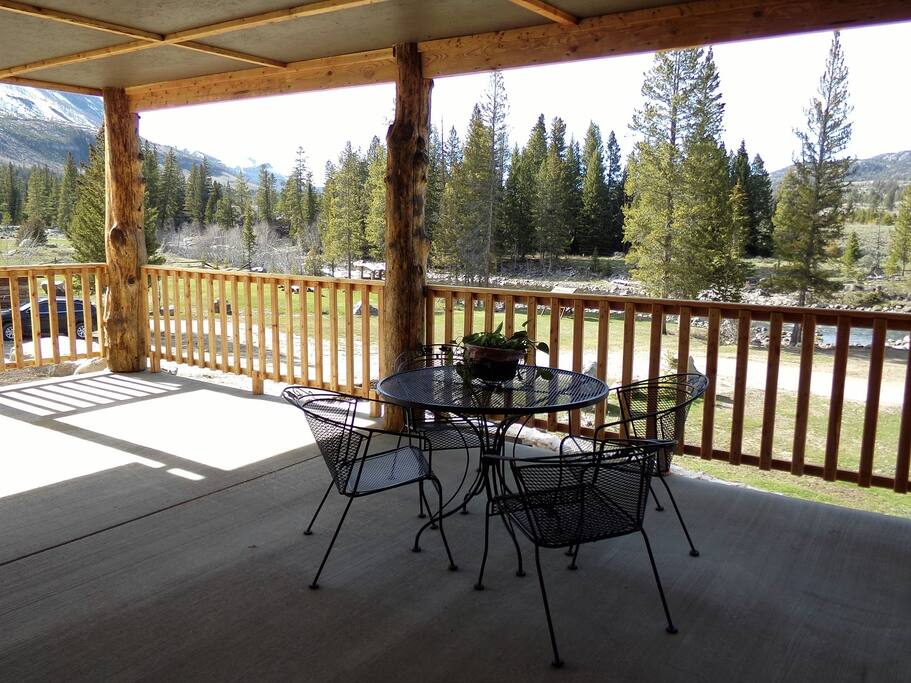 View of the Clarks Fork of the Yellowstone river from River Room deck!
