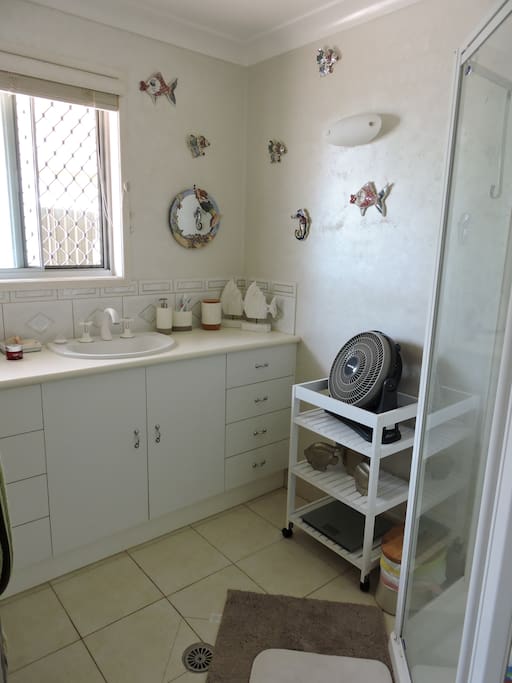 Clean and tidy shared bathroom - good water pressure shower