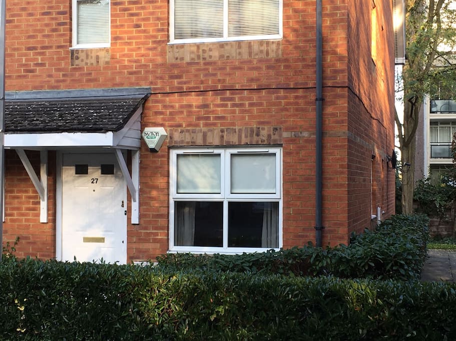 Front door and window