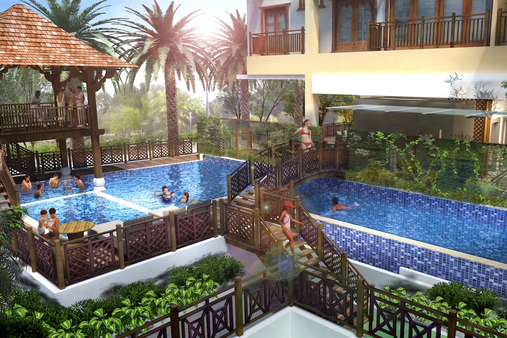 Pool area
-Jacuzzi
-Gazebo
-Baby Wading pool