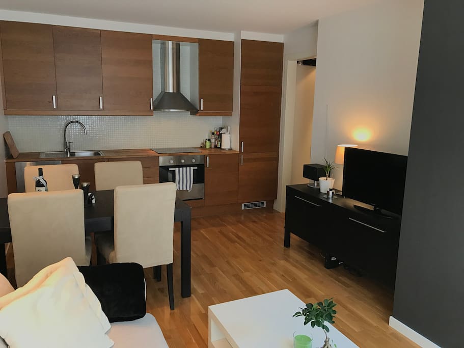 Kitchen and living area